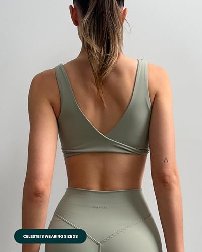 PAVOI ACTIVE Two Ways Twist Sports Bra for Women - Customizable Coverage Convertible Twist Front & Back Workout Bra, FlexFlow3