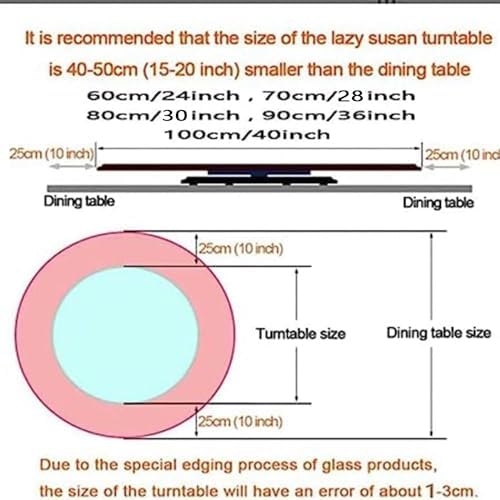 Large Wooden Lazy Susan 30in-50in | 360° Swivel Kitchen Turntable | Sturdy Oversized Service Tray for Dining Table | Easy to Clean | Black Color | Perfect for Entertaining