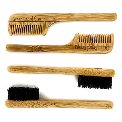 Green Beard Grmng Mustache Brush & Comb Set Cover