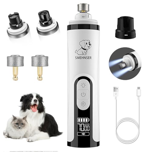 2026 Upgraded Silent Groom Pro Nail Grinder - 3-Speed Cordless Grooming Pro Nail Grinder, Pet Nail Trimmer with 2 LED Light,USB-C Rechargeable & 2 Grinding Wheels for Small Medium Large Dogs and Cats - image 7
