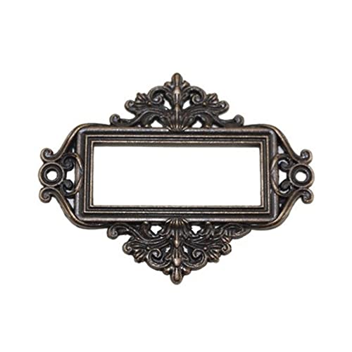 KUYT 5pcs / Set Retro Meubles Armoire Dusinet Boîte d'étiquette en métal de Fer Tirant de Traction Poignant Fichier Nom de la Carte (Color : A-Copper Red) Cover