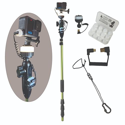 YOLOtek Veteran Owned - PS53 SuperBundle - GoPro Boat Mount & Constant Power - Go Pro Camera Bass Boat Accessories - for All Action Camera - Fishing Camera Power Pole (New Pro Kit)