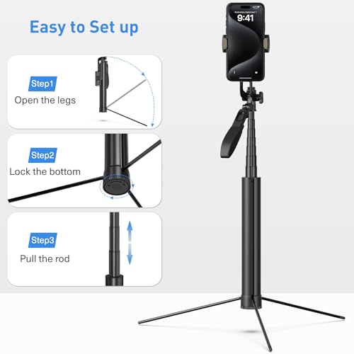 Liphisy SST01 72-Inch Metal Tripod And Selfie Stick For Cell Phone And Camera thumb #7