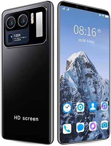ASHATA M12 Ultra Unlocked Android Cellphone Face Recognition Smartphone with 4.45in HD Curved Screen, Full Network Mobile Phone, 512MB 4GB, Support Extended 128GB Memory Card, WiFi BT FM (Black)