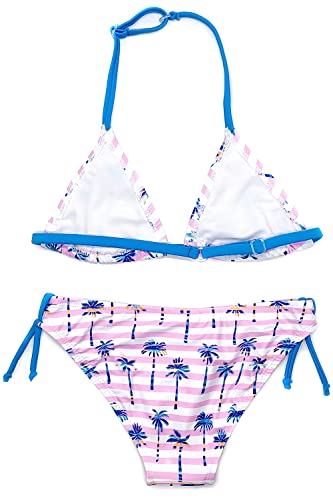 Image of SHEKINI Girls Swimwear Halter Triangle Bikini Set Ruffled Hawaii Beach Sport Two Piece Swimsuits