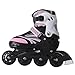 Ice Skates, Pink Roller Blades Adjustable PU Mesh Glide Skates for Teens, ICY Fun Exercise Improving Strength and Balance