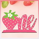 Nuestro logotipo del alfabeto de fresa es un complemento ideal para fiestas temáticas de frutas de verano, adecuado para fiestas de fresas, primeros cumpleaños de bebés y niñas, baby showers, aniversarios, cualquier otra ocasión