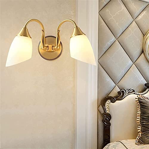 Aplique de pared dorado con tulipa de vidrio E27 estilo moderno 3