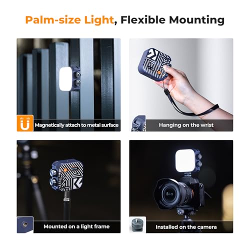 Foco LED regulable CRI96+ con 15 efectos de iluminación creativos para creadores 4