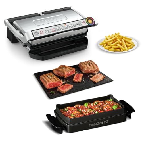 Tefal OptiGrill+ XL | Kontaktgrill mit automatischer Temperatur-Anpassung | 9 automatische Programme | XL-Grillfläche | inklusive Backschale | GC724D12 Tefal OptiGrill+ XL | Kontaktgrill mit automatischer Temperatur-Anpassung | 9 automatische Programme | XL-Grillfläche | inklusive Backschale | GC724D12