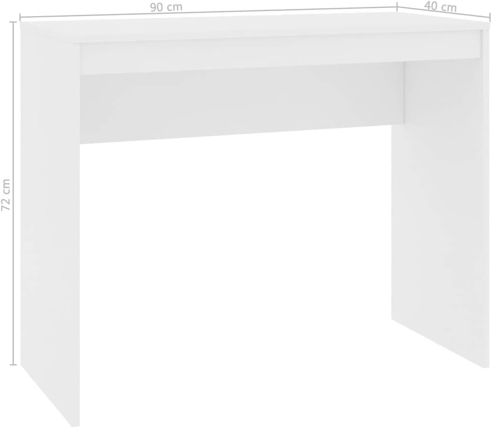 Desk White 35.4x15.7x28.3 Chipboard