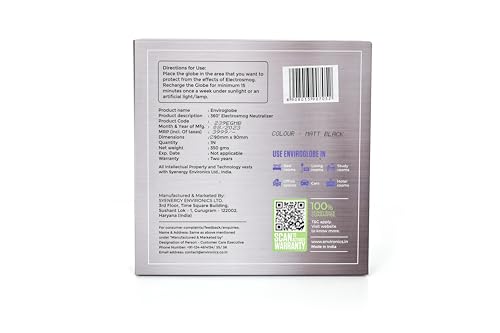 Image of Enviroglobe Pro | Protection from Bacteria and Viruses | Tested & Certified | Use at Home, Office and Car | Stainless Steel | Colour - Silver