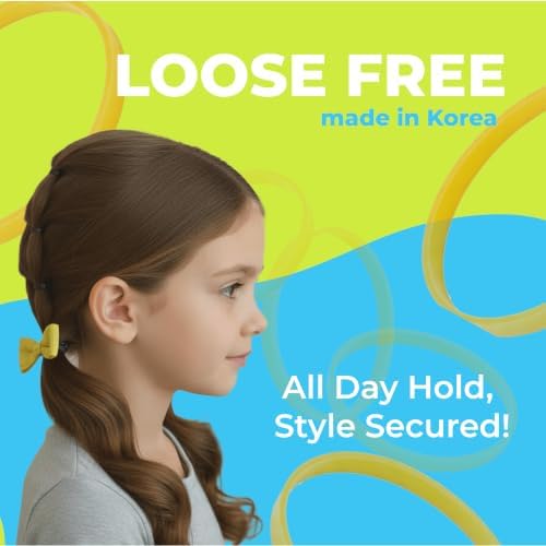 [Made in Korea] PONIIBAND Non-Toxic & Safe 1000pcs 1.57-Inch Clear Elastic Hair Bands - Ouchless Mini Small Rubber Bands for Kids Girls Hair Ties, Oeko-Tex Certified, Snag Free, TPU Ponytail Holders — view 5