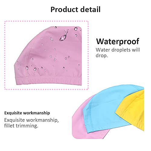 KIICN Touca de natação de tecido à prova d'água de poliuretano, touca de banho unissex para adultos