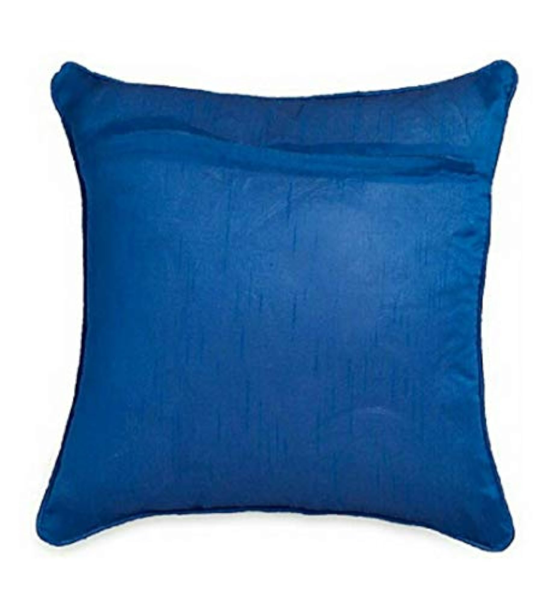 Plain Jute Design Cushion Covers (Blue Colour)