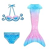【Ocasiones】 Un traje de baño perfecto para las vacaciones de verano, ropa de playa agradable en la playa, traje de baño para fiestas temáticas en la piscina o sesiones de fotos, actividades acuáticas. ¡Un gran regalo para su hija, nieta o sobrina para hacer realidad sus sueños de sirena!