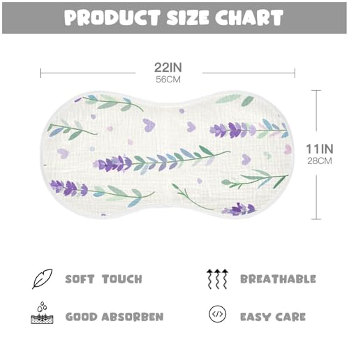 4 Pack Baby Burp Cloths, Soft Absorbent Burping Cloths for Babies, Cotton Milk Spit Up Rags, Large Size for Newborns, Baby Boys and Girls (Beautiful Lavender)4