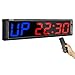 Jhering LED Timer Allenamento a Intervallo, Cronometro, Timer da Palestra, Conto alla Rovescia Orologio, Timer di Allenamento con Telecomando per il Fitness in Palestra a Casa 4" 6 cifre(Blu/Rosso)