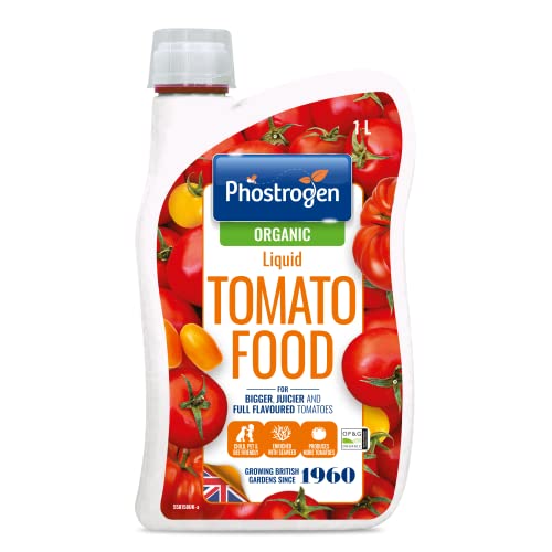 Phostrogen 86601206 Organic Tomato Food, 1L & 86601205 Organic All Purpose Liquid Plant Food, 1L - All Purpose Organic Fertiliser - Enriched with Seaweed Extract for Healthy Growth