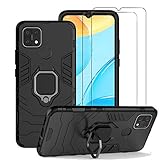ZMONE for Oppo A15 / Oppo a15s Case with Glass Screen Protector [2 Pack] Heavy Duty Dual Layer Milit