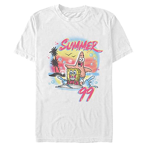 T-shirt Spongebob Nickelodeon blanc pour un look streetwear d'été décontracté