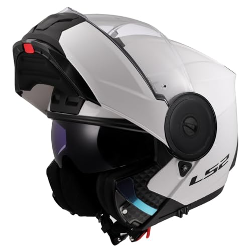 Casco Modular LS2 FF902 Scope II Blanco con Gafas Solar y pinlock Incluido (XL 61/62)
