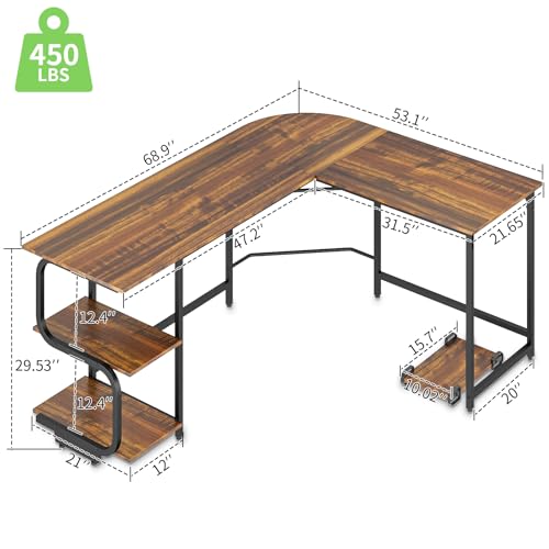 L shaped executive office desk