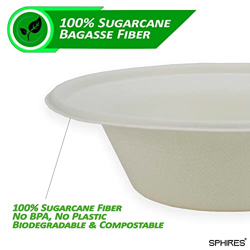 SPHIRES Ciotole usa e getta in carta bianca, 350