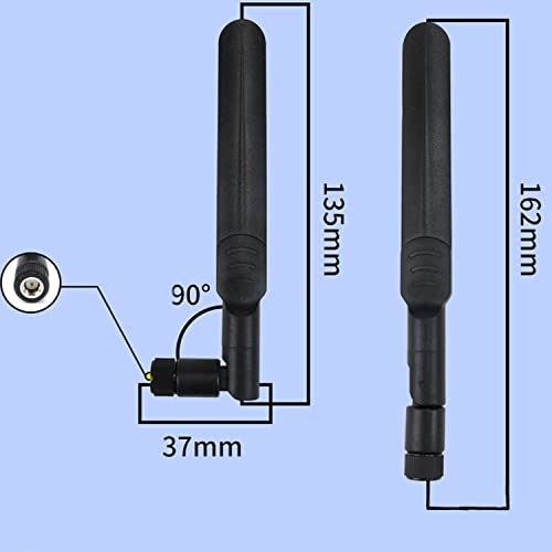 Fohevers 2-Pack WiFi Antenna 4G LTE & 4GHz WiFi Aerial SMA Male Adapter Rotatable 90° Connector 5DBi Omni-Directional Wifi Signal Antenna 16.2CM/6.37" for Wireless Router Bluetooth Monitoring Systems - Image 4