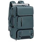 Mochila Reforçada com Compartimentos para Notebook e Tablet – Resistente à Água, USB, Engate de Mala – Masculina e Feminina para Viagem, Trabalho e Dia a Dia (Azul Pavão)