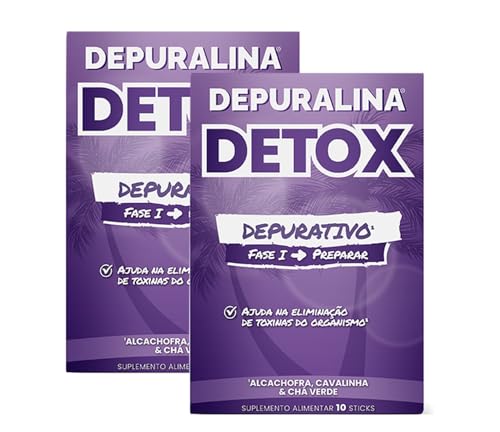 Pack 2 | Depuralina Detox | 10+10 | 20 sticks | Digestão e trânsito Intestinal, Fígado e função hepática, Desintoxicação