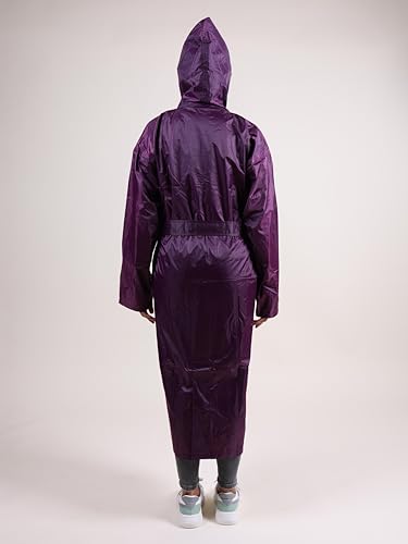Image of Rupa Rainsuit Women Waterproof PVC Raincoat with Hood & Carry Bag | Lightweight Rainwear for Women with Front Zip | Solid Color | Standard Length | Pack of 1