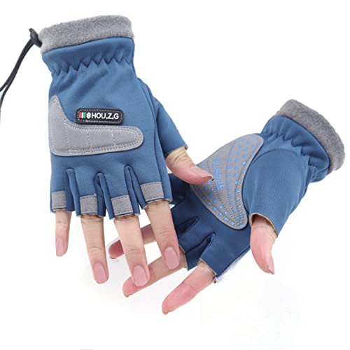 Image of YAMEIZE Kids Sport Half Finger Gloves - Anti-Slip Outdoor Cycling Biker Breathable Gloves for Boys Girls