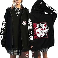🌷Material: Made of high-quality polyester fabric, durable, soft and lightweight, breathable and sweat-absorbent, exquisite workmanship and comfortable to wear. 🎀Unique Design: Designed specifically for Demon Slayer fans,this zipper hooded jacket has ...