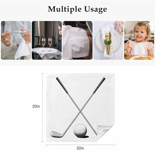 Servilletas de Tela Pack de 4, 20in x 20in, Blanco miniatura 5