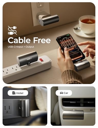 Image of 6800mAh Mini Portable Charger USB C Power Bank Travel Essentials for iPhone 17 Pro Max 22.5W Fast Charging[USB-C Only, Flight-Safe], LISEN for iPhone 17 Pro Max 16 15, Samsung S26 S25 Ultra,iPad, Grey | mini power bank mini portable charger usbc