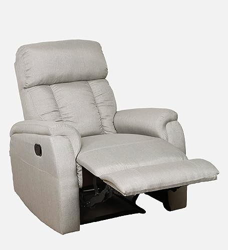 Image of Torque - Niccolo 1 Seater Fabric Manual Recliner | Recliner Sofa /Chair for Living Room, Bedroom, Office (Light Grey) | 1 Year Warranty