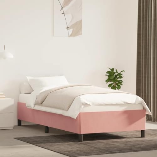 Generico 347311 - Cubrecanapé rosa de 100 x 200 cm de terciopelo, para camas y marcos de cama