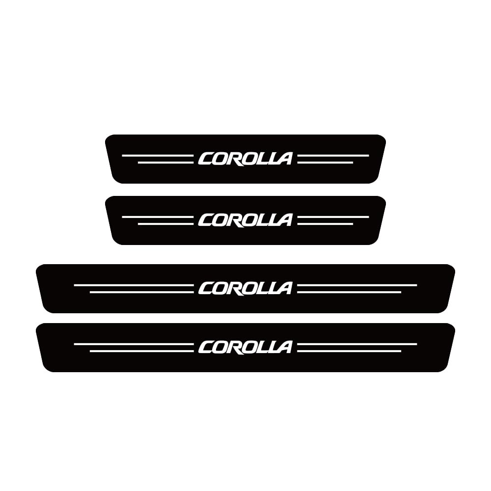 Sdyayfge Normal 4Pcs Kick Plates Car Door Sill Protector,For Corolla