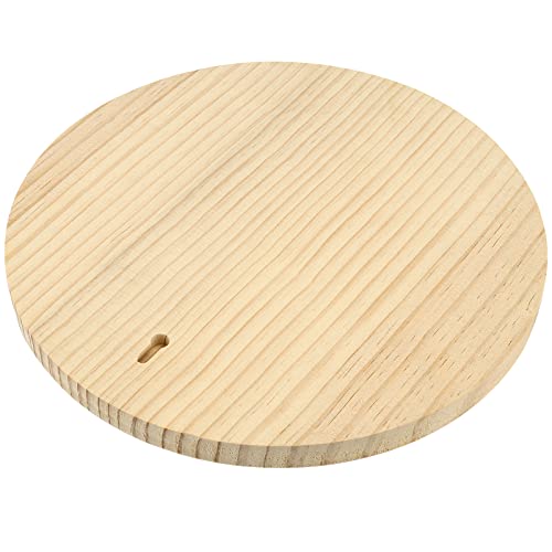 Sinjeun 4 Pack 12 Inches Round Wood Plaque, 3/4 Inch Thick Blank Wooden Hanging Sign, Unfinished Wood Boards With Hanging Hole For Diy Crafts #TOP3