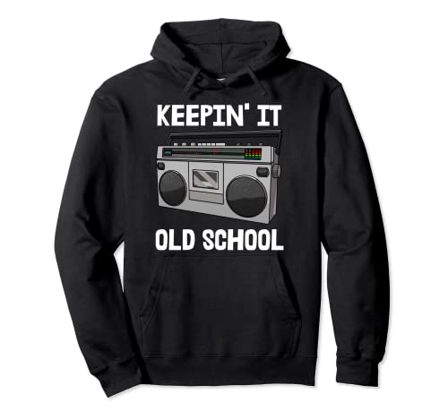 Keepin It Old School T-Shirt Vintage Tees Femmes Tape Recorder Sweat à Capuche