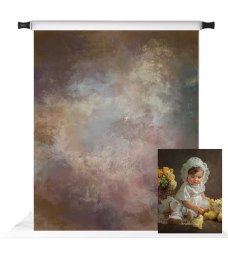 Toile de fond Kate portrait abstrait marron gris en tissu haut de gamme