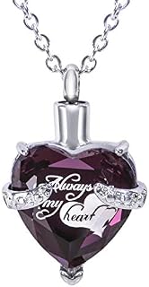 SmartChoice Cremation Jewelry for Ashes Necklace Heart Pendant with Beautiful Presentation Gift Box