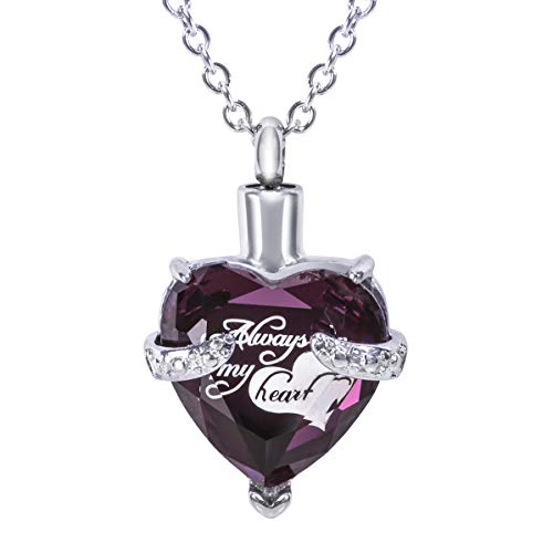 SmartChoice Cremation Jewelry for Ashes Necklace Heart Pendant with Beautiful Presentation Gift Box