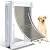 Pet Door, Interior and Exterior Large Dog Doors, PC Frame and Telescoping Tunnel Doggy and Cat Doors, Doggie Door with Double Magnetic Flaps and Sliding Lock Panels (Pets Up to 100 Lb) L
