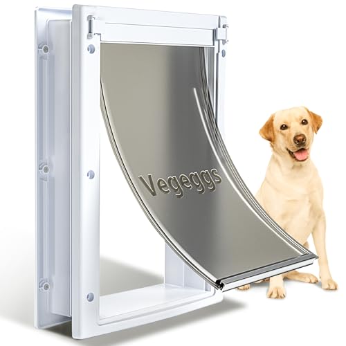 Pet Door for Wall, Interior and Exterior Large Dog Doors, PC Fram...