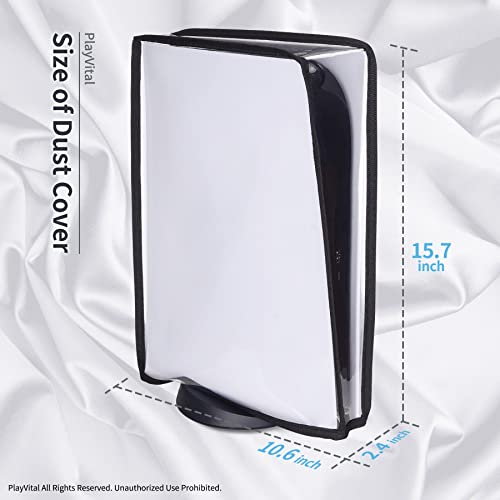 Image of PlayVital Transparent Dust Cover for ps5, Waterproof Dust Guard, Anti Scratch Dust Proof Cover Sleeve for ps5 Console Digital Edition & Disc Edition