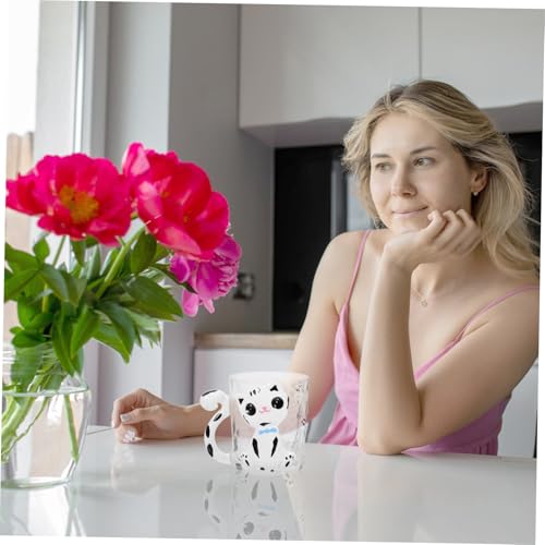 Taza de vidrio resistente y transparente para cafeterías y hogar 6