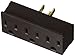 Leviton 697 15 Amp, 125 Volt, Triple Outlet Adapter, Brown