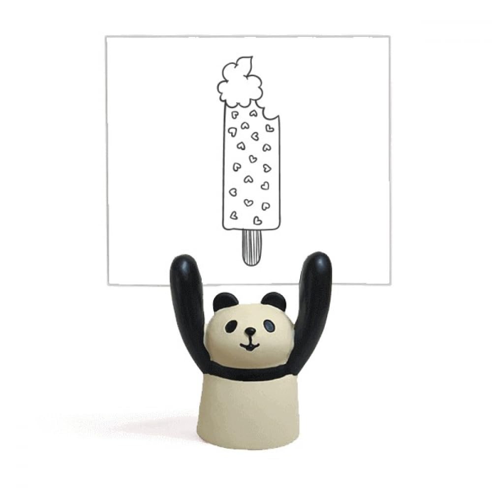 Support noir en forme de cœur pour sucettes glacées et décoration panda